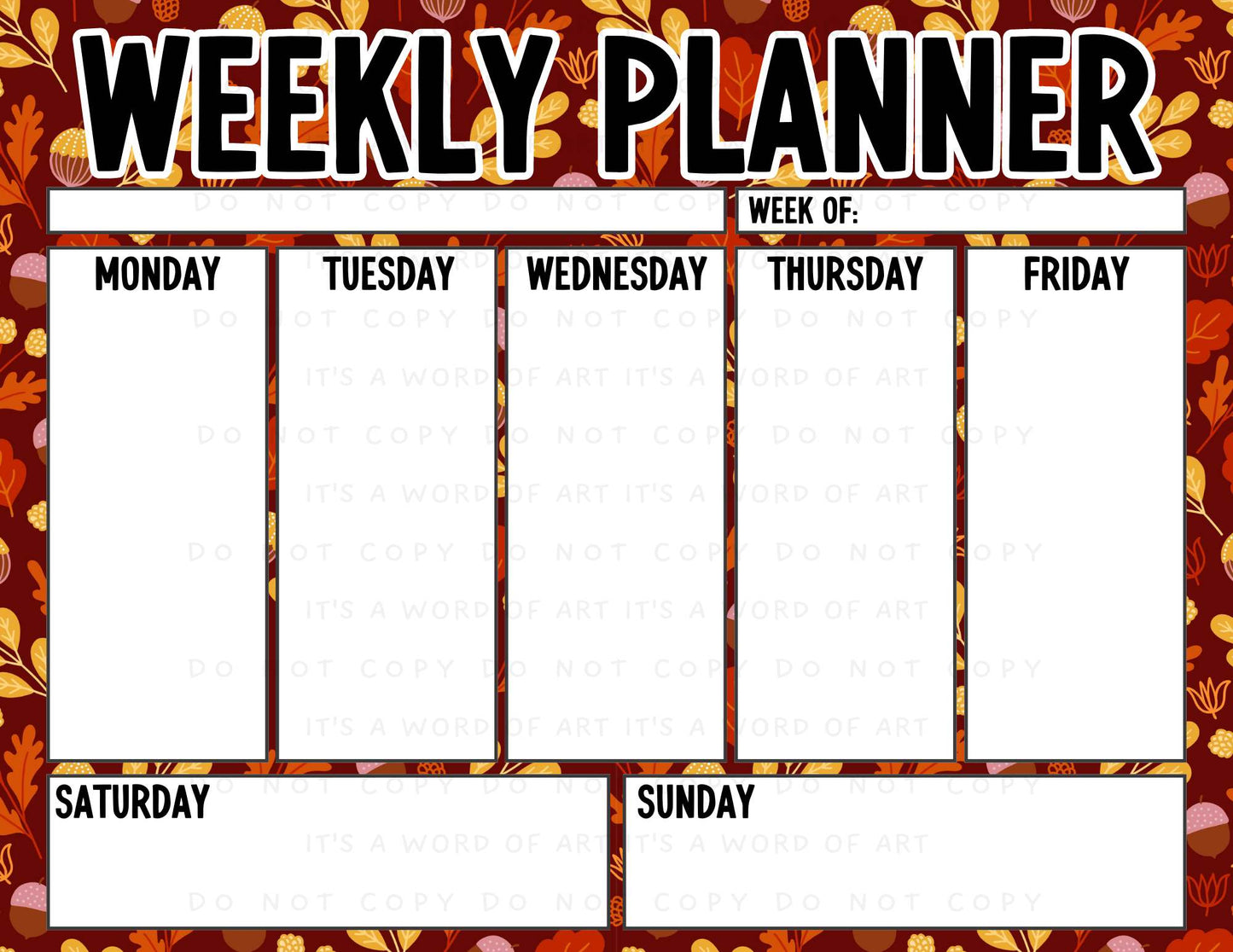 Weekly Planner Pages