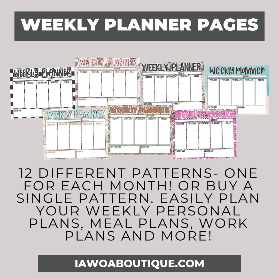 Weekly Planner Pages