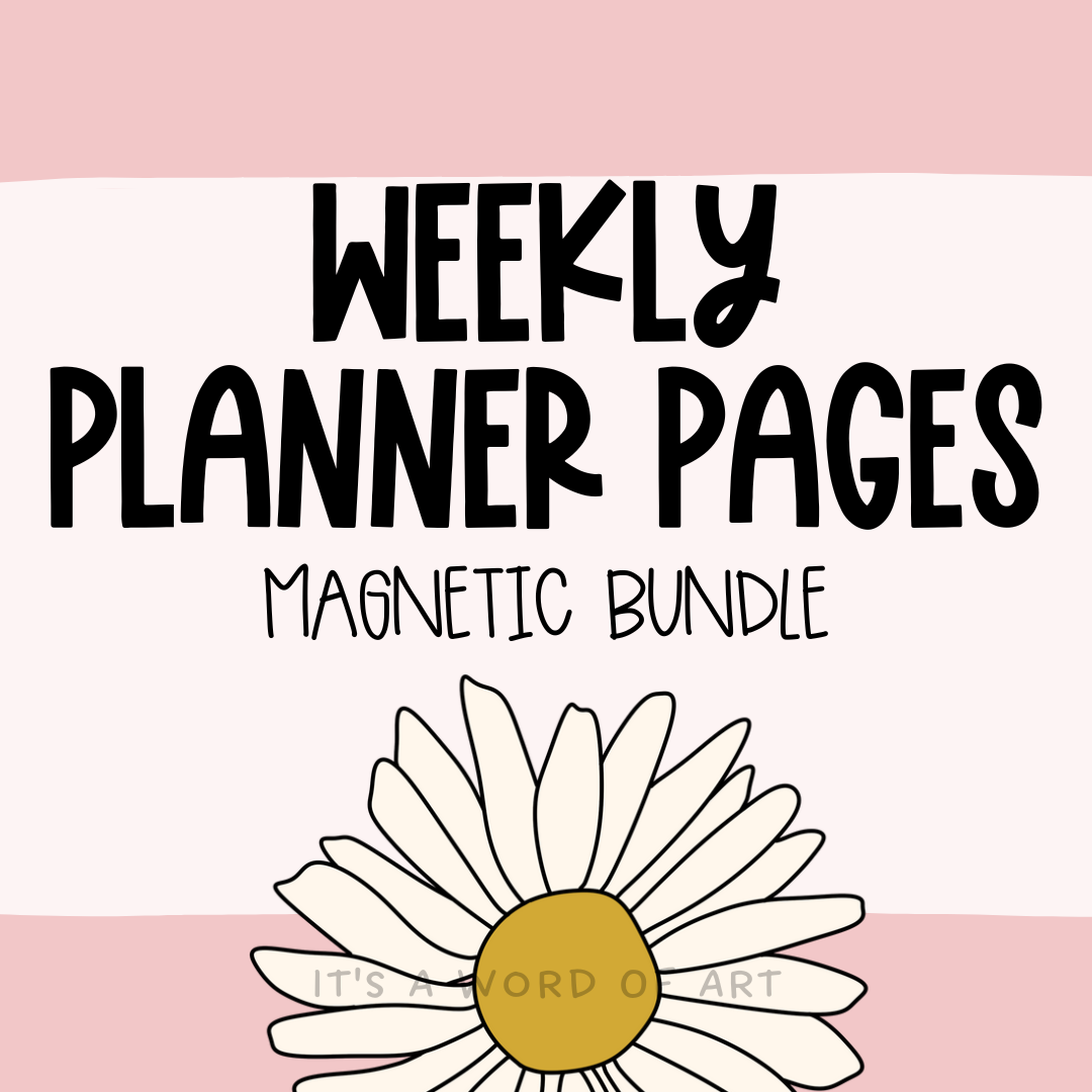 Weekly Planner Pages- Magnetic Bundle