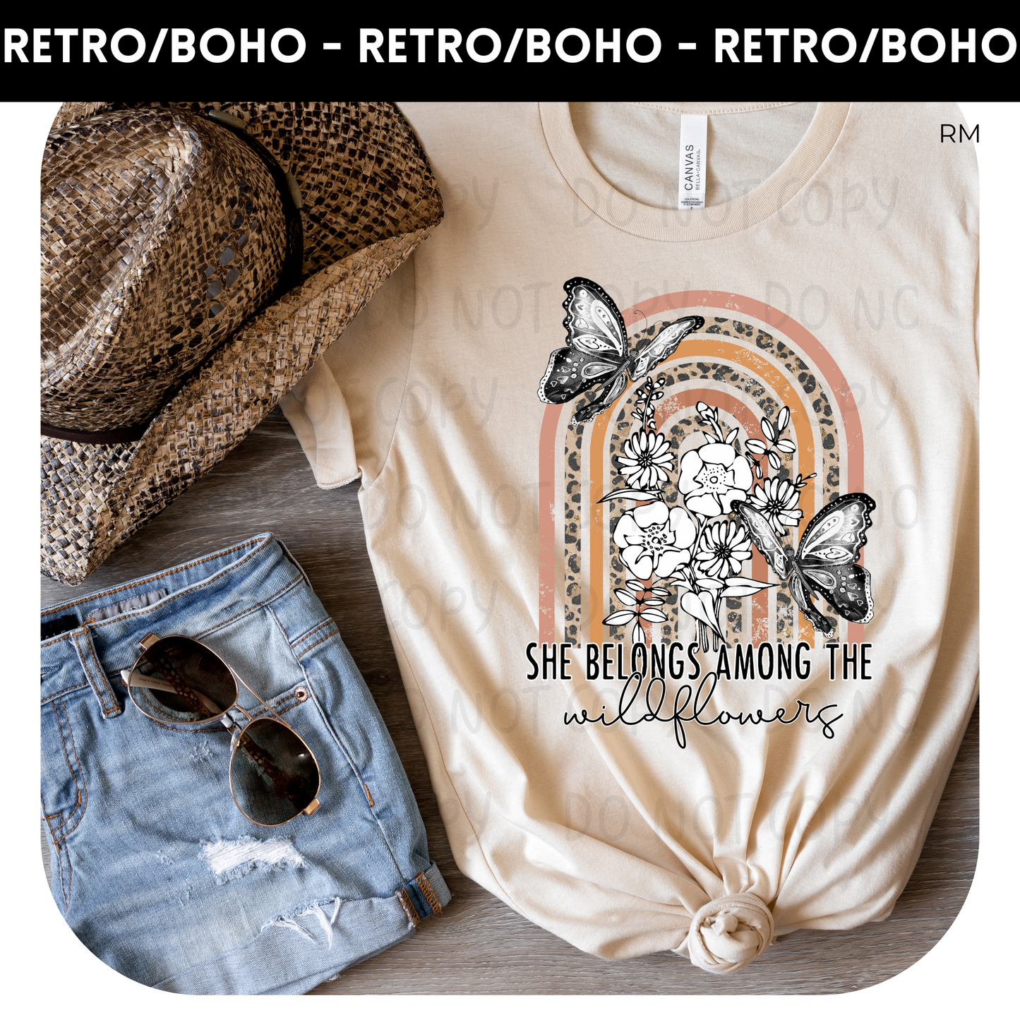She Belongs Among The Wildflowers Adult Shirt-Boho 154
