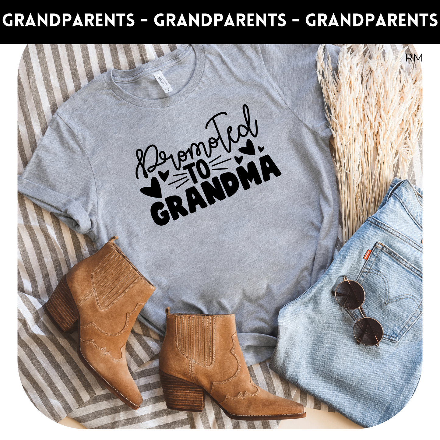 Promoted to Grandma Adult Shirt- Grandparents 105
