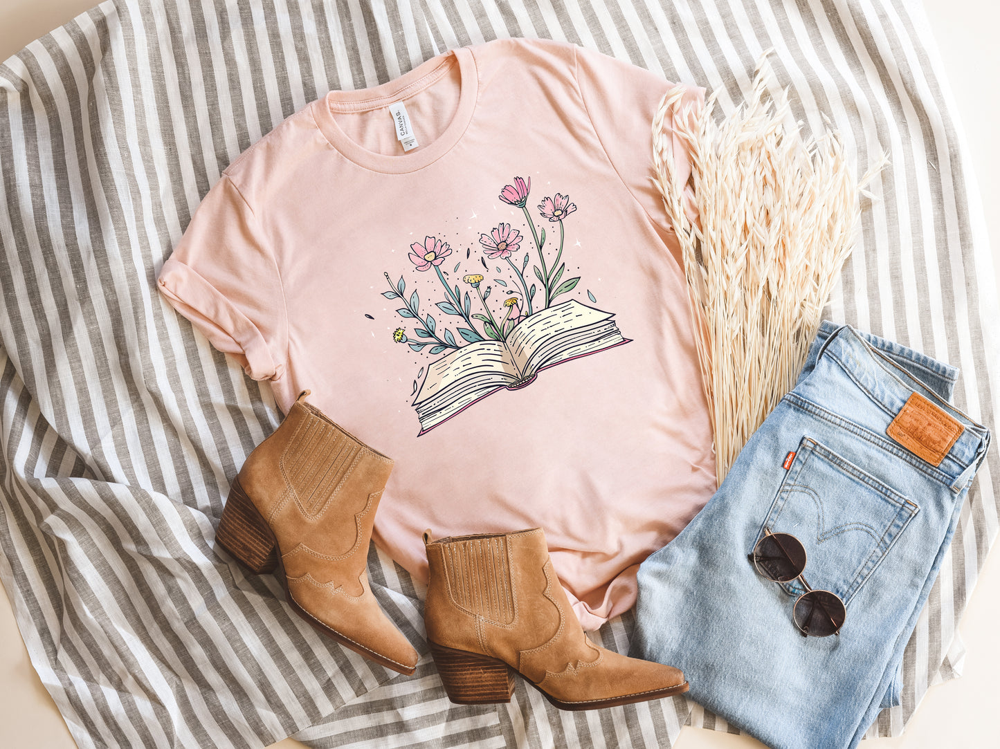 Book Floral Adult Shirt- Inspirational 1113