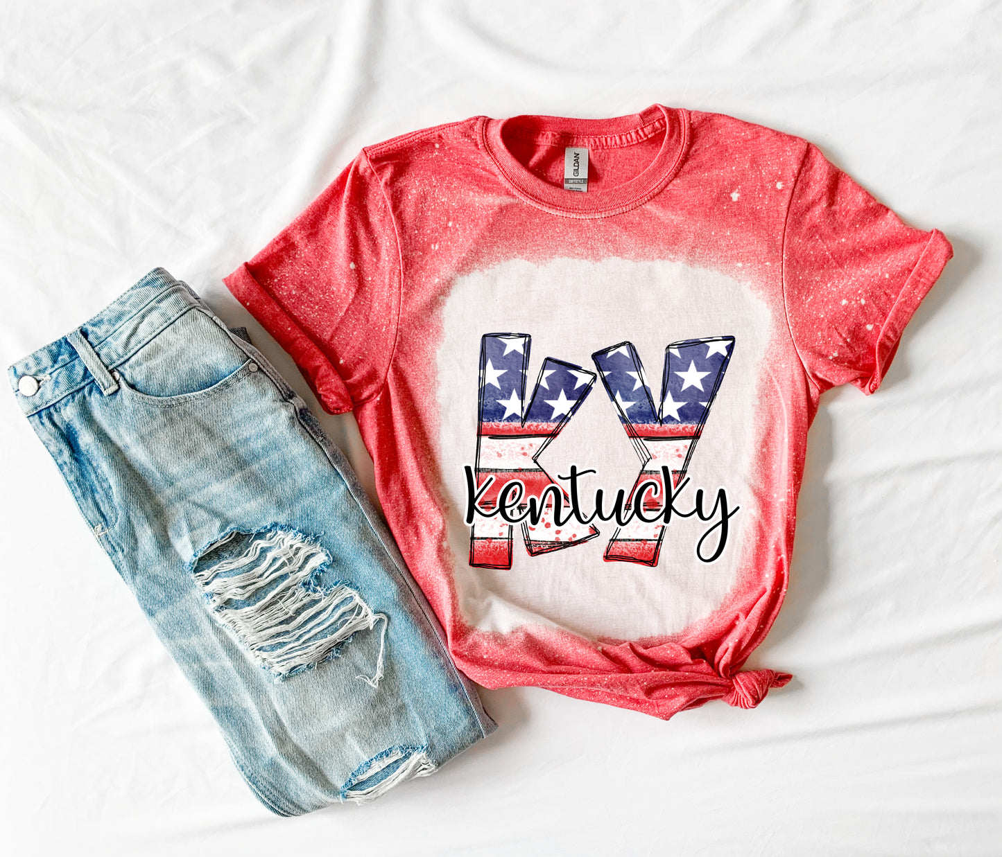 Patriotic Abbreviated States Adult Shirt or Tank Top