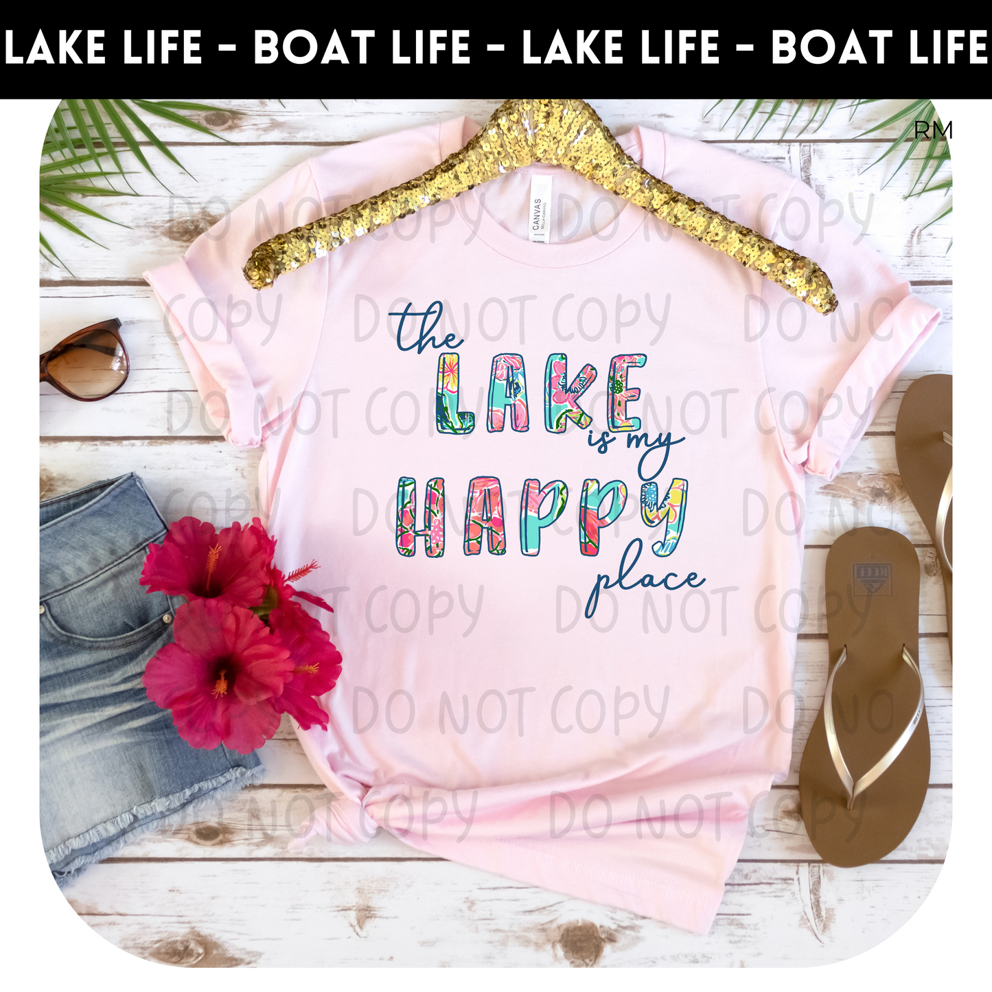 The Lake Is My Happy Place Adult Shirt- Lake Life 15