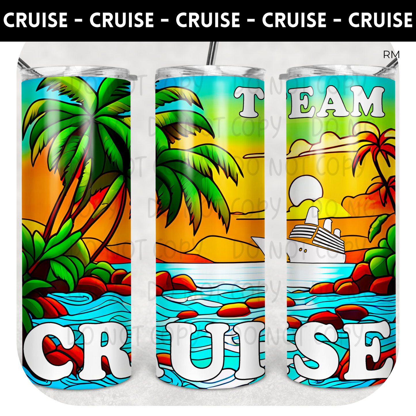 Team Cruise 20oz Skinny Tumbler - Tumbler 1604