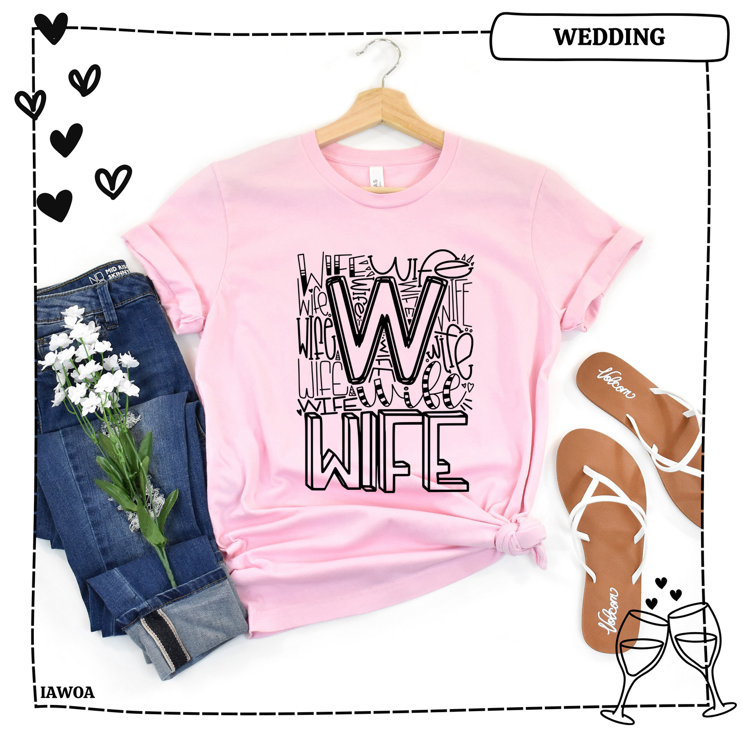 Wife Typography Adult Shirt- Wedding 4