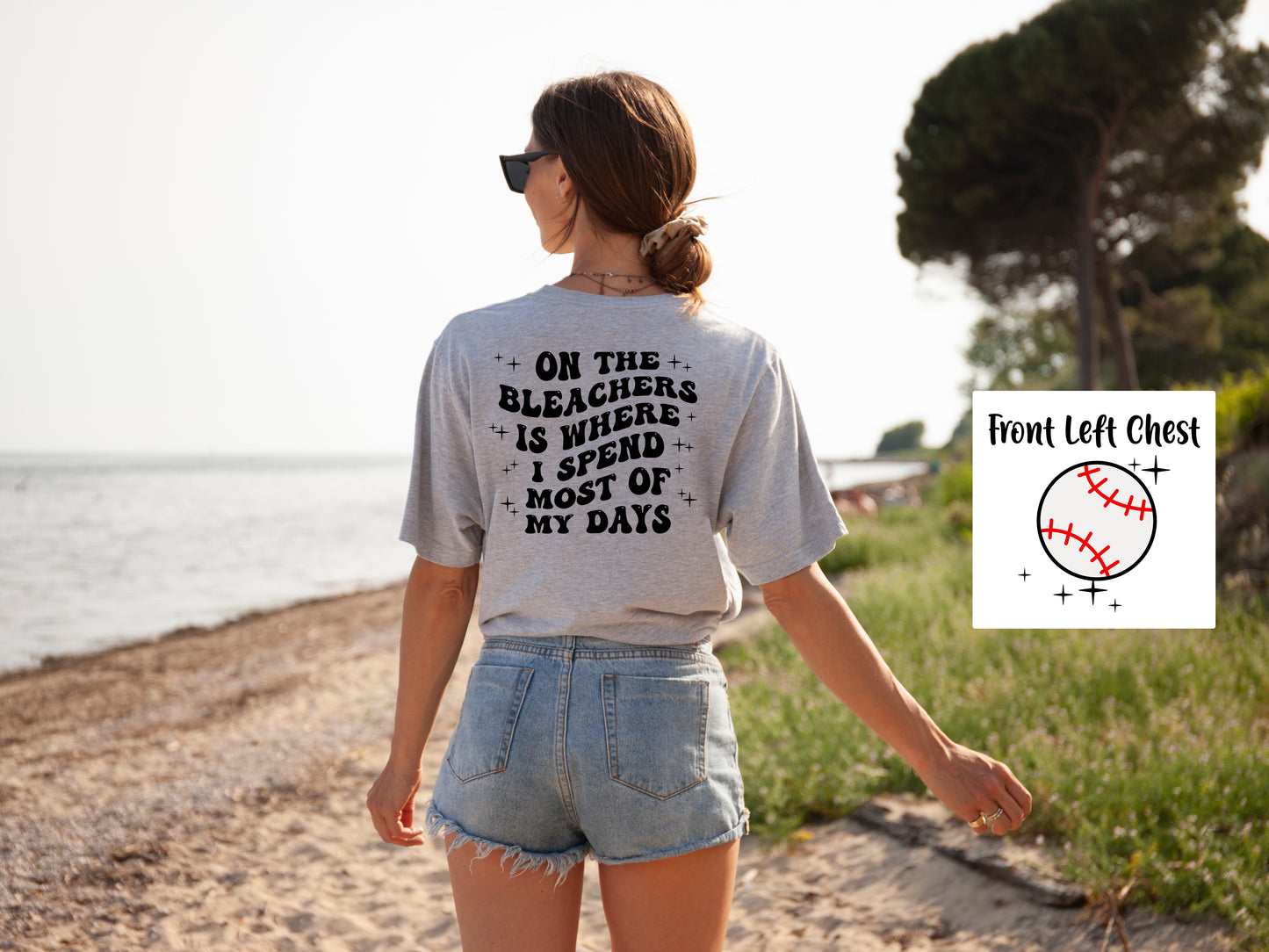 Baseball On The Bleachers Adult Shirt