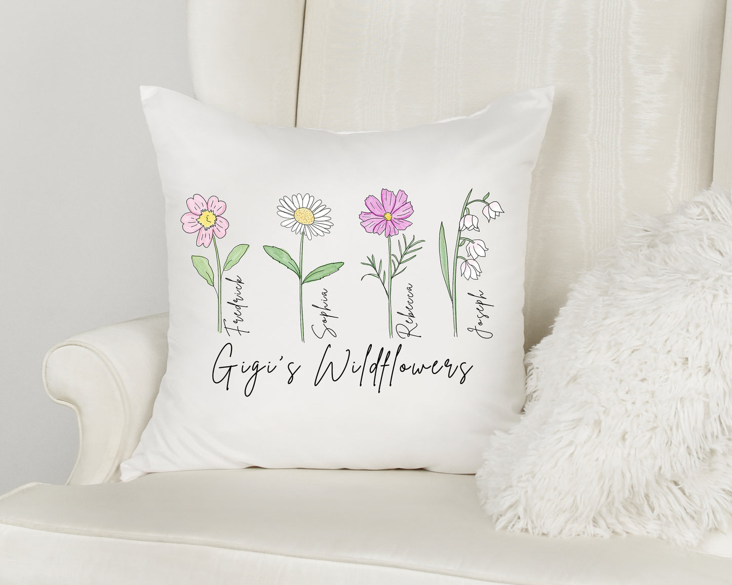 Birth Month Flower Pillow Cases