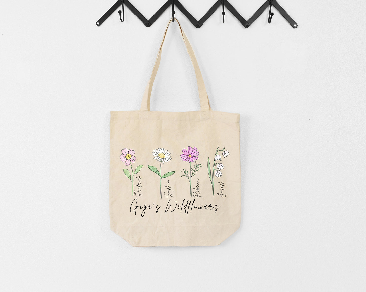 Birth Month Flower Tote Bag
