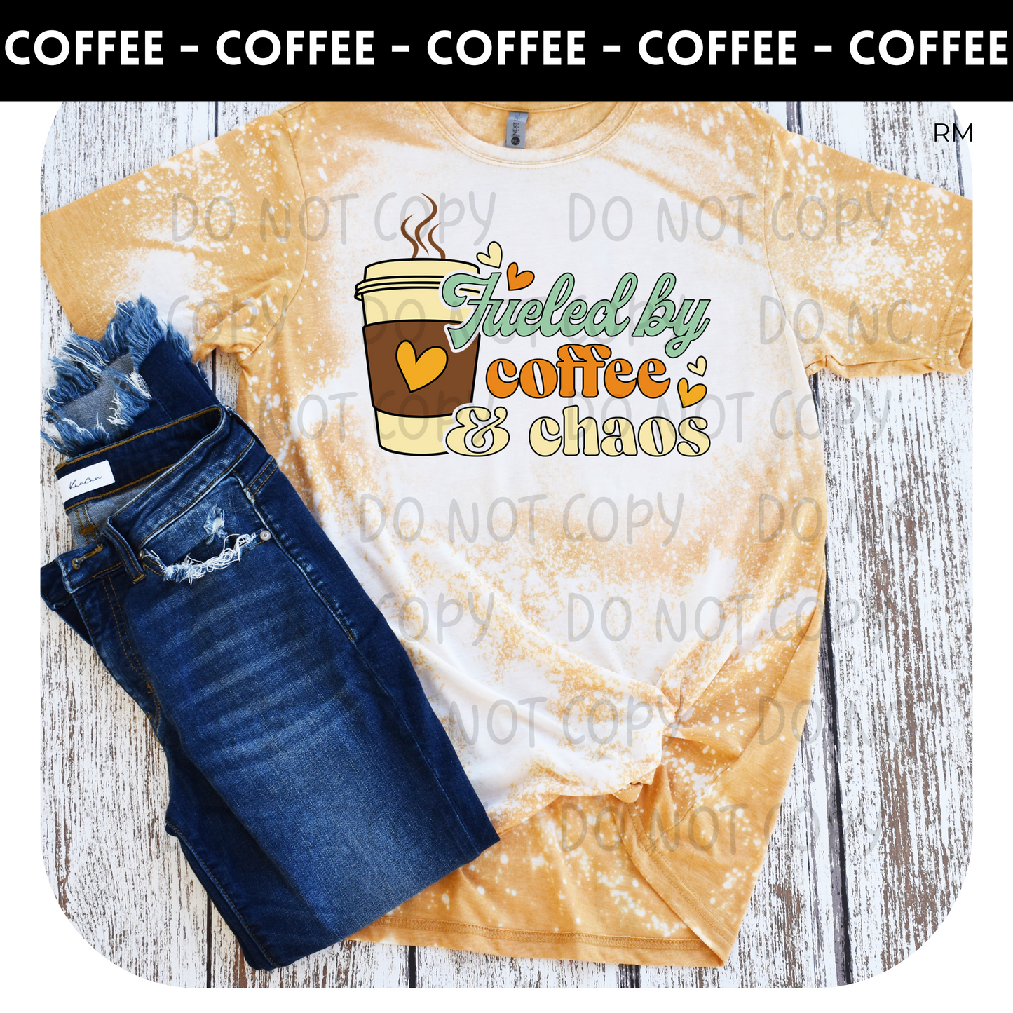 Fueled By Coffee and Chaos Adult Shirt- Coffee 134