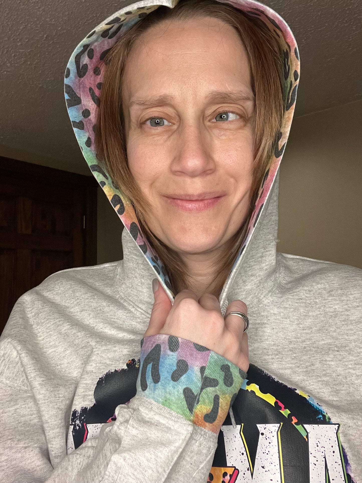 Mama Tie Dye Leopard Hoodie