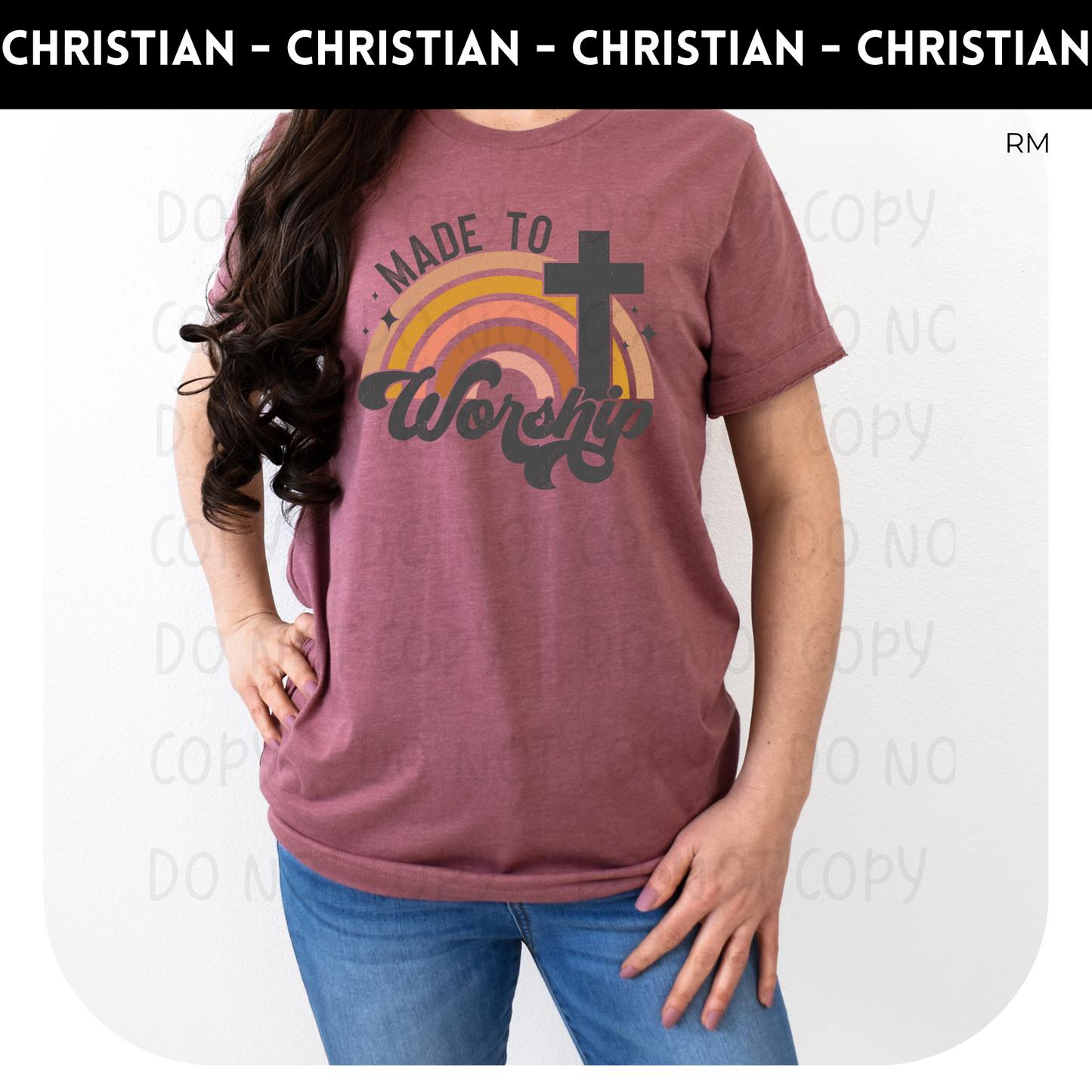 Made To Worship Adult Shirt- Inspirational 678