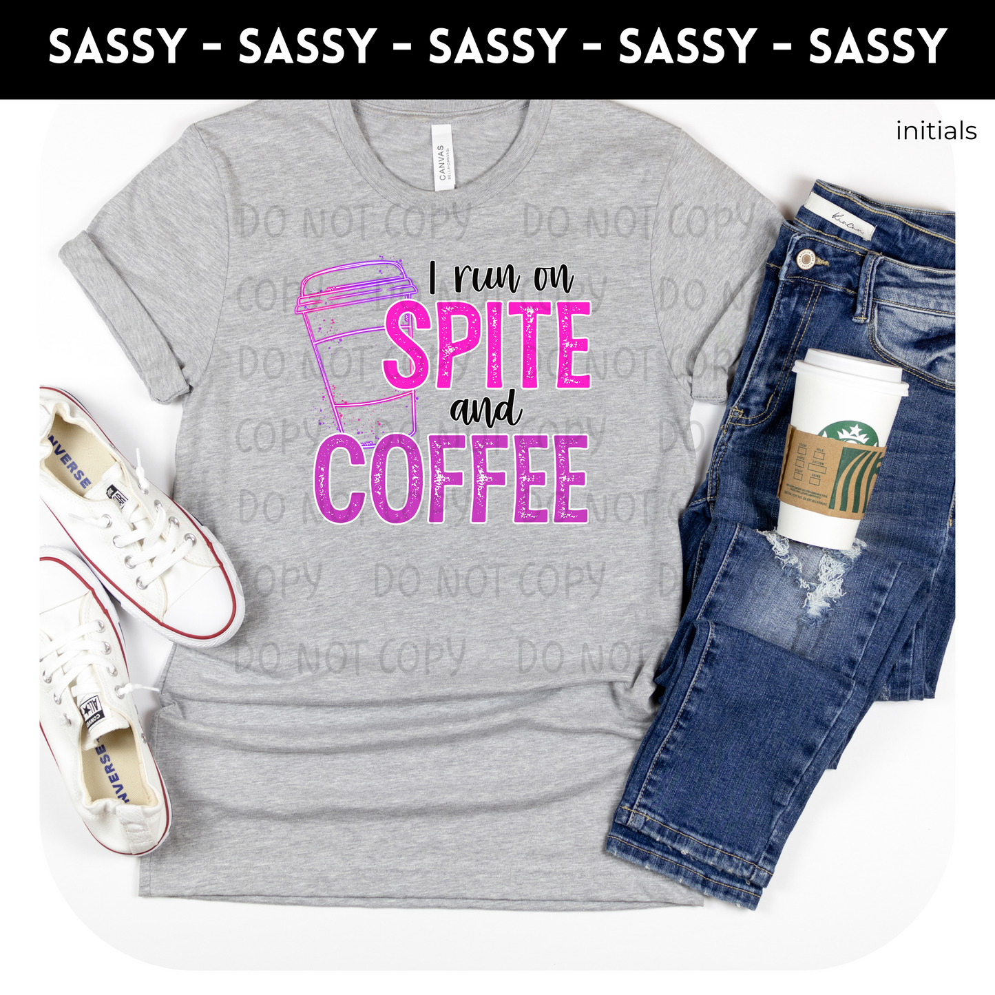 I Run On Spite And Coffee Adult Shirt- Coffee 135