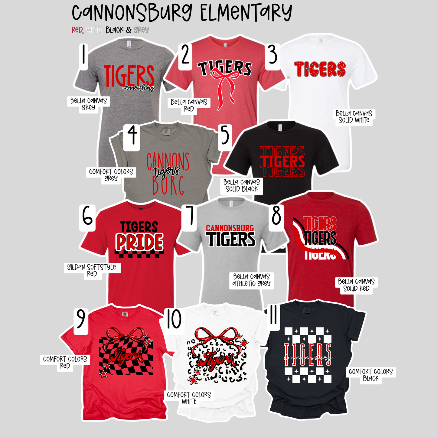 Cannonsburg Elementary School- School Spirit Shirts