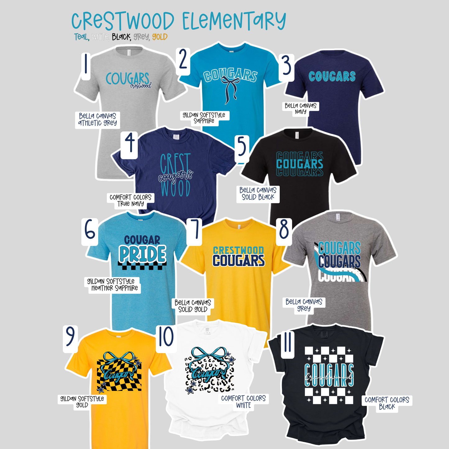 Crestwood Elementary School- School Spirit Shirts