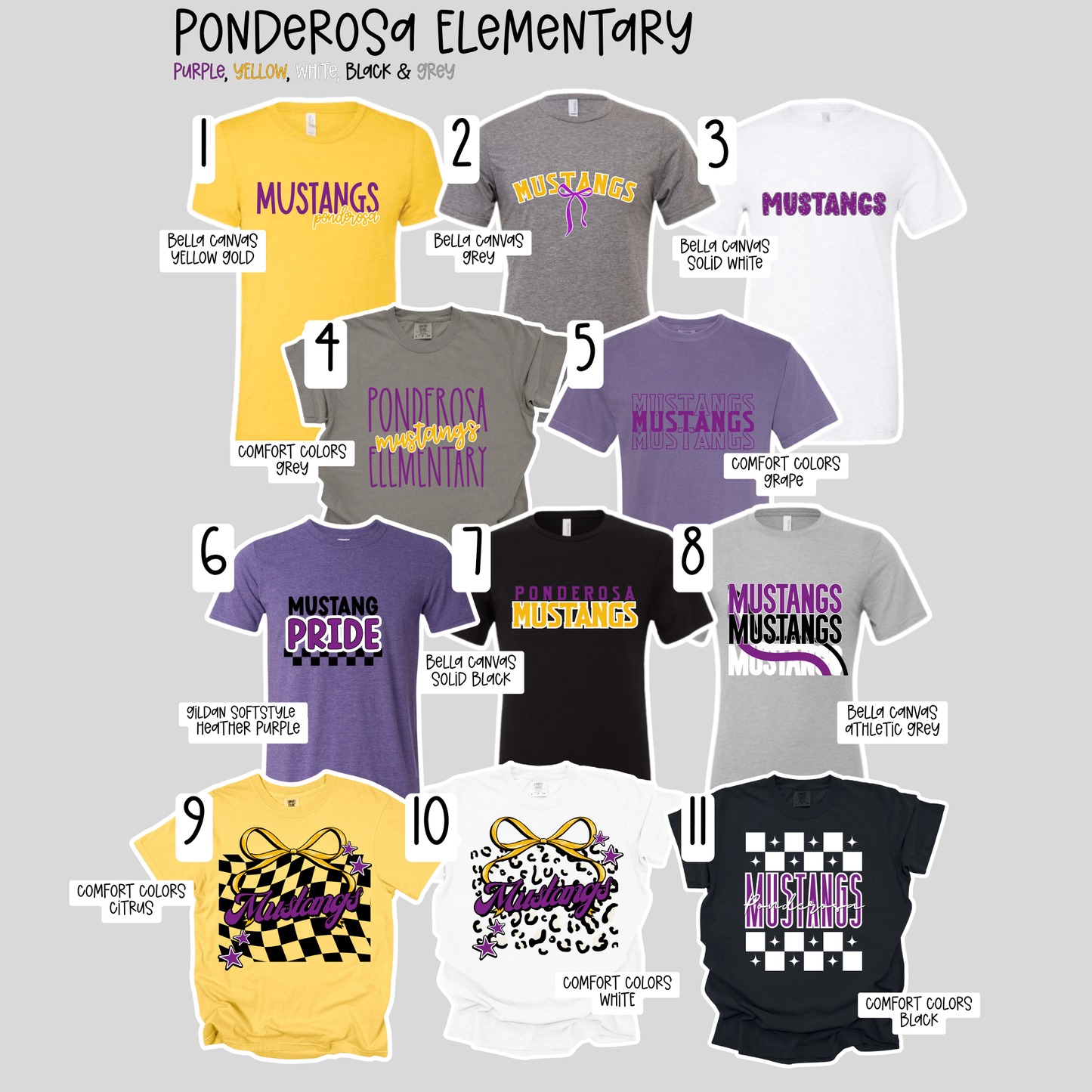 Ponderosa Elementary School- School Spirit Shirts