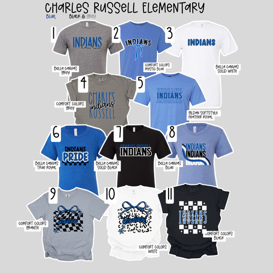 Charles Russell Elementary School- School Spirit Shirts