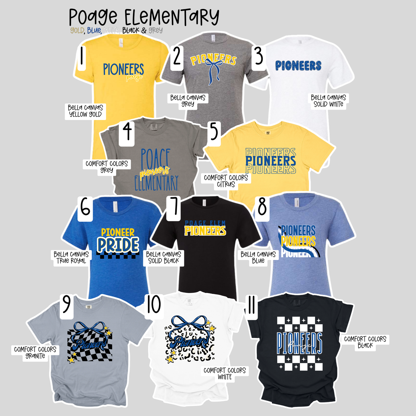 Poage Elementary School- School Spirit Shirts