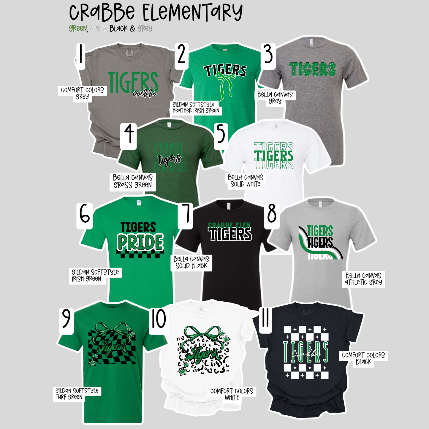 Crabbe Elementary School- School Spirit Shirts