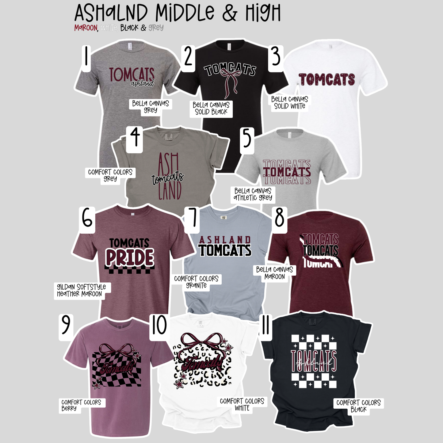 Ashland Middle & High School- School Spirit Shirts