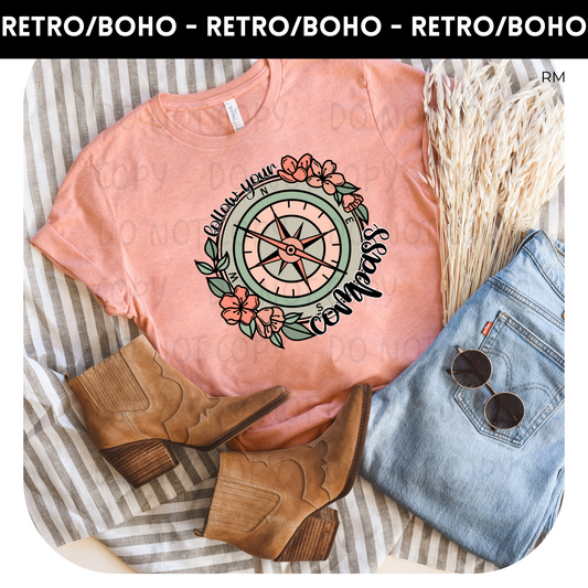 Follow Your Compass Adult Shirt- Boho 85