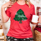Oh Christmas Tree Faux Embroidery Adult Shirt- Christmas 1504