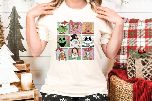 Retro Christmas Movie Characters Adult Shirt- Christmas 1506