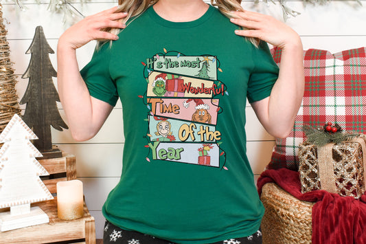 Green Guy Most Wonderful Time Of The Year Adult Shirt- Christmas 1507