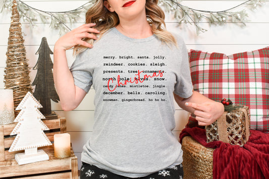 Christmas Typography Adult Shirt-Christmas 1510