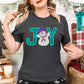 Snowmany Joy Faux Embroidery Adult Shirt- Christmas 1521
