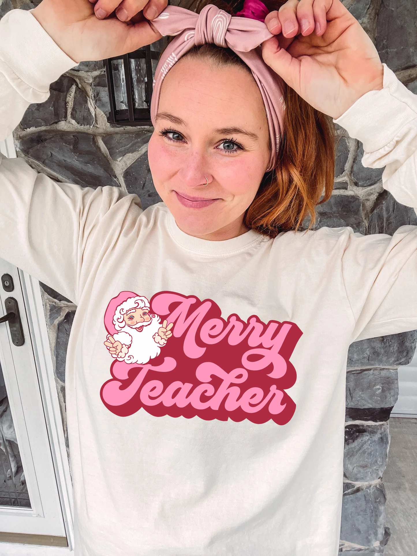 Merry Teacher Adult Shirt- Christmas 1531