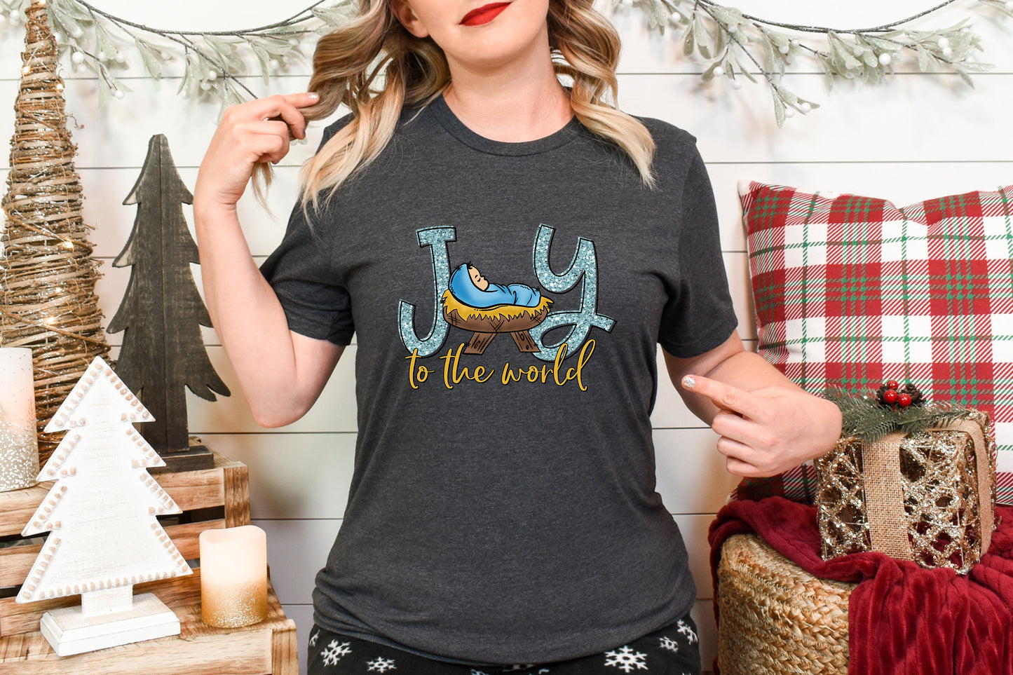 Joy To The World Adult Shirt- Christmas 657