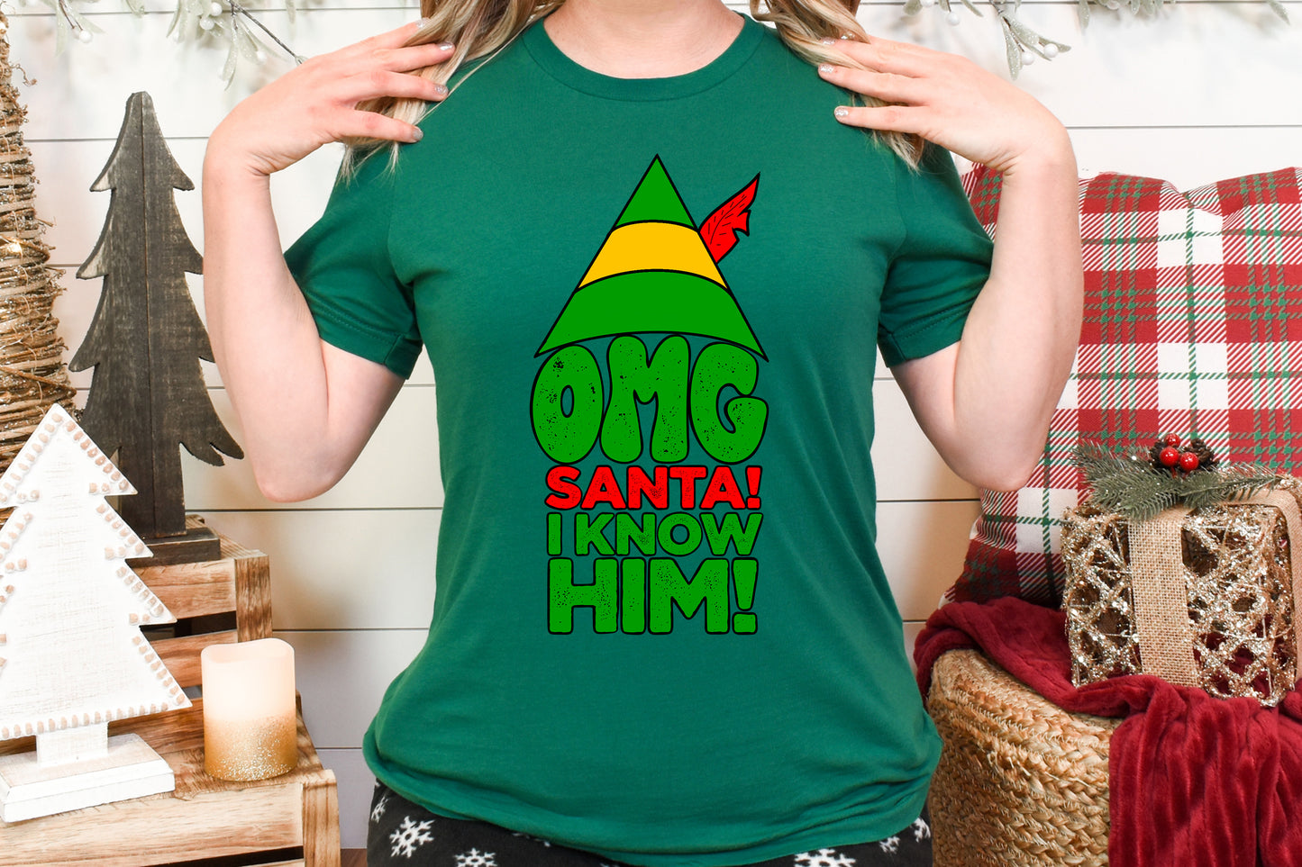 OMG Santa I know Him Adult Shirt- Christmas 1512