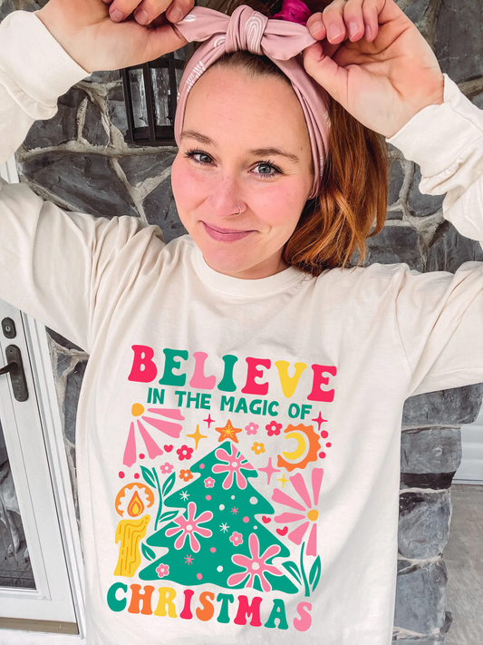 Believe In The Magic Of Christmas Adult Shirt- Christmas 1551