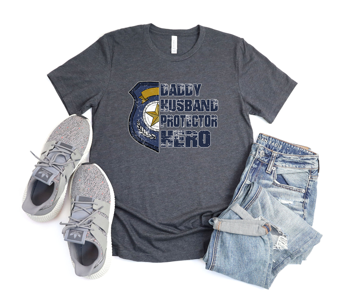 Daddy Husband Protector Hero Adult Shirt- Dad 183