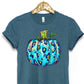 Teal Leopard Pumpkin Adult Shirt-Fall 456