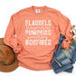 Flannel Pumpkin Bonfires Adult Shirt- Fall 476