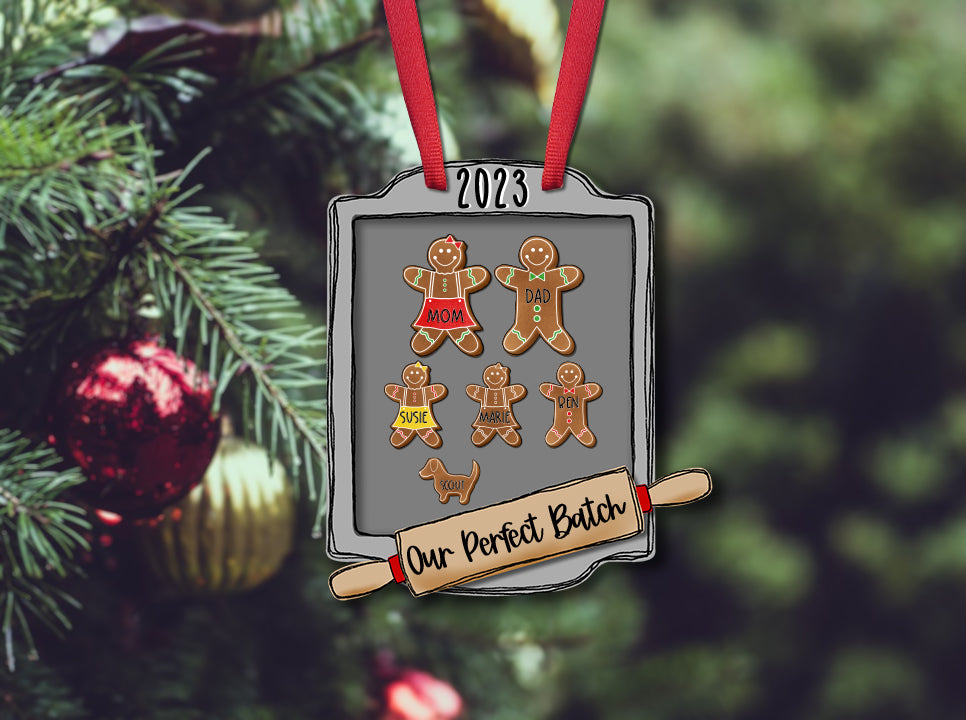 Gingerbread Family Cookie Sheet Ornament