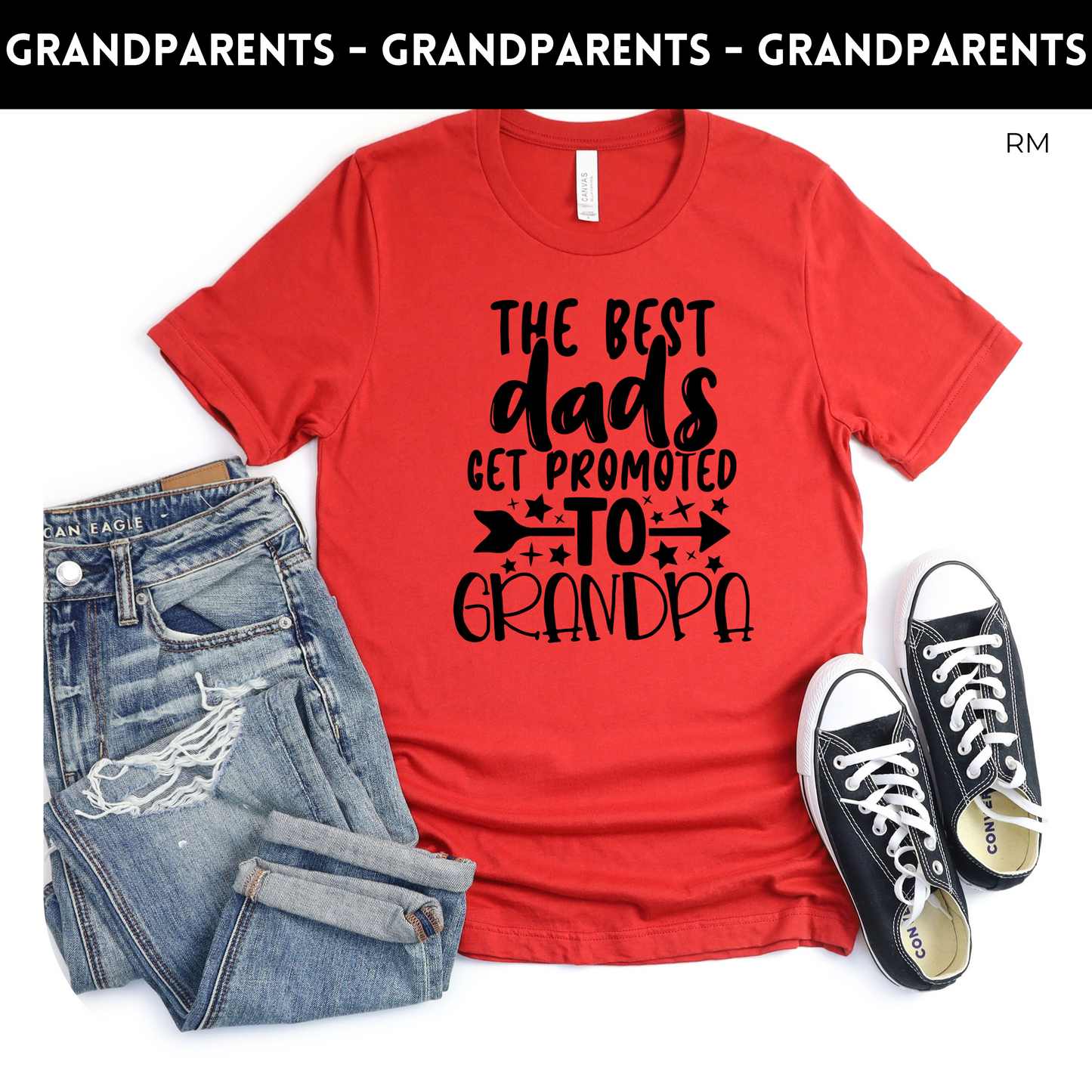The Best Dads Get Promoted Adult Shirt- Grandparents 110