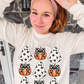 Retro Floral Halloween Ghost Adult Shirt- Halloween 528