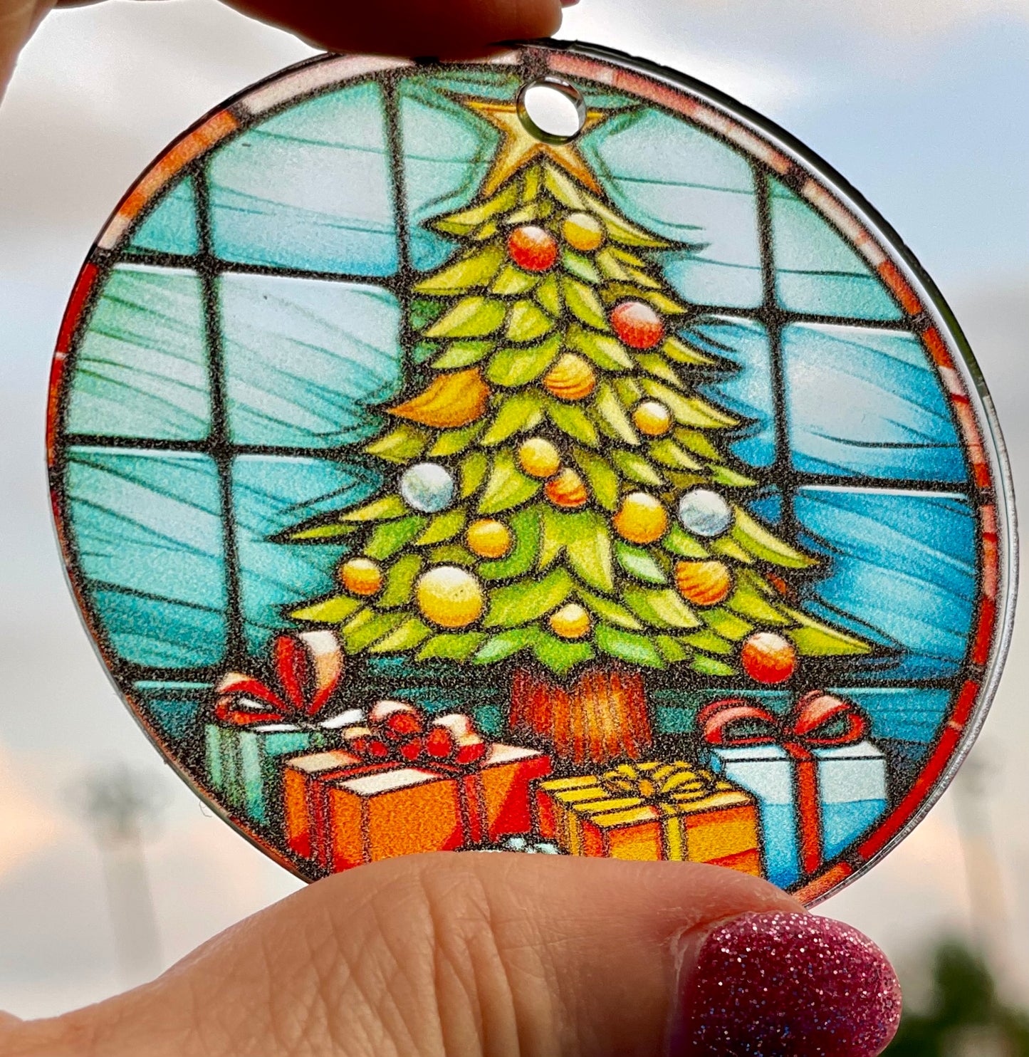 Stained Glass Christmas Ornaments