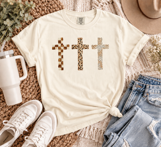 Brushstroke Cross Trio Shirt- Inspirational 1156