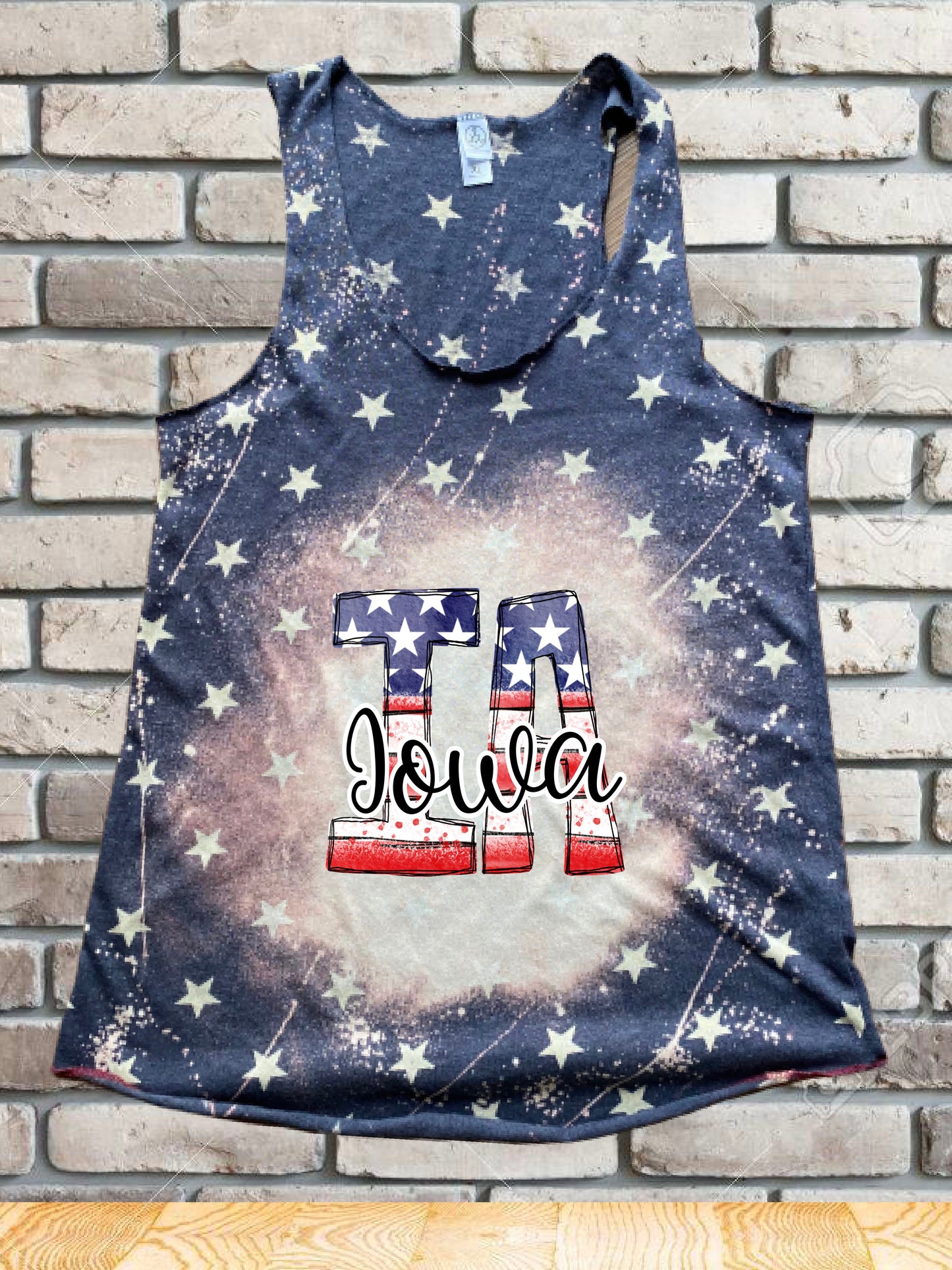 Patriotic Abbreviated States Adult Shirt or Tank Top