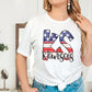 Patriotic Abbreviated States Adult Shirt or Tank Top