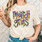 Mardi Gras Splatter Adult Shirt- Mardi Gras 74