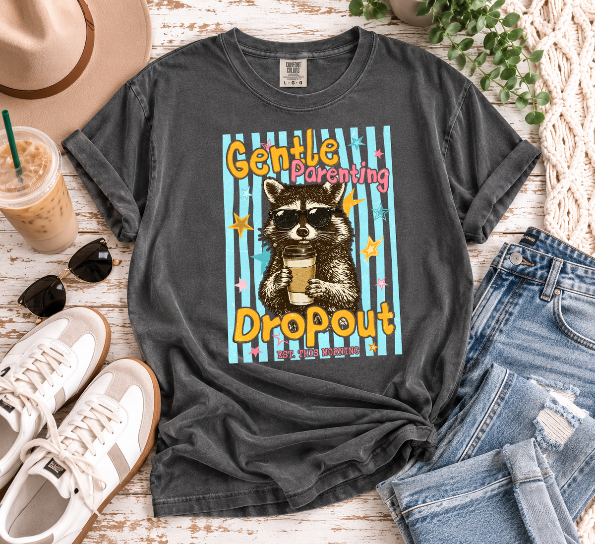 Gentle Parenting Drop Out Adult Shirt- Mom Life 465