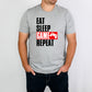 Eat Sleep Game Repeat Adult Shirt-Odds and Ends 148