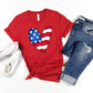 Flag Heart Adult Shirt-Patriotic 94