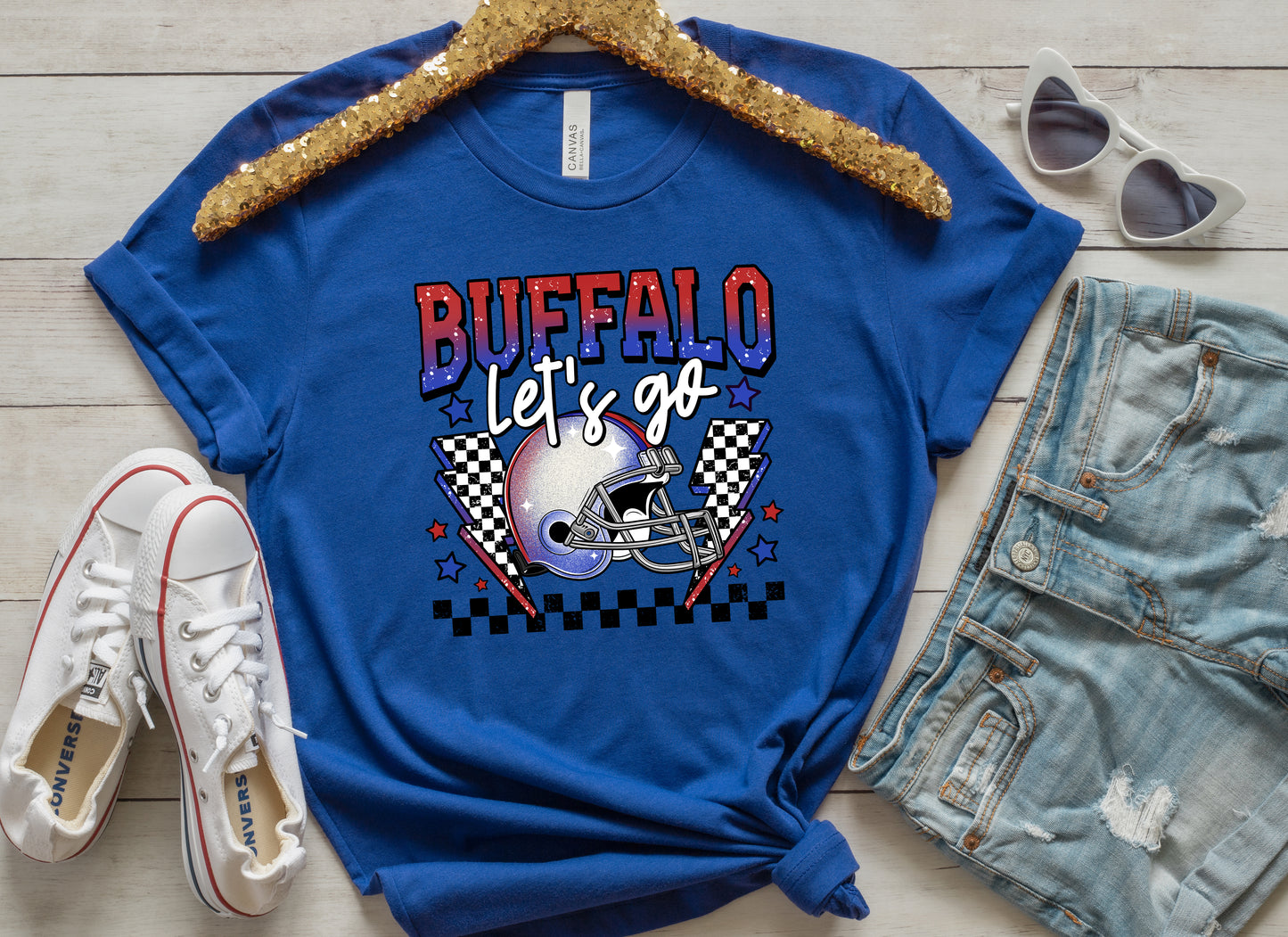 Let's Go Buffalo Adult Shirt- Retro Team 9