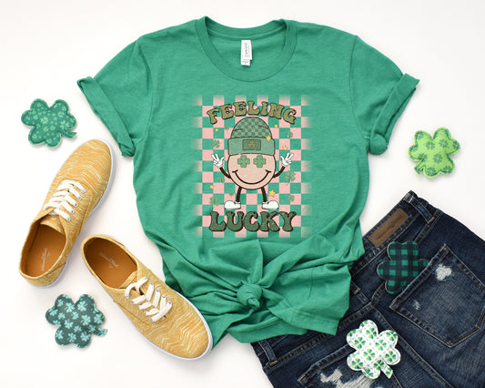 Feeling Lucky Smiley Adult Shirt- St. Patricks 162